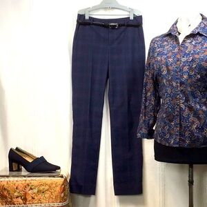 ☘️ Banana Republic ‘Ryan’ Navy Plaid Straight Leg with Pockets